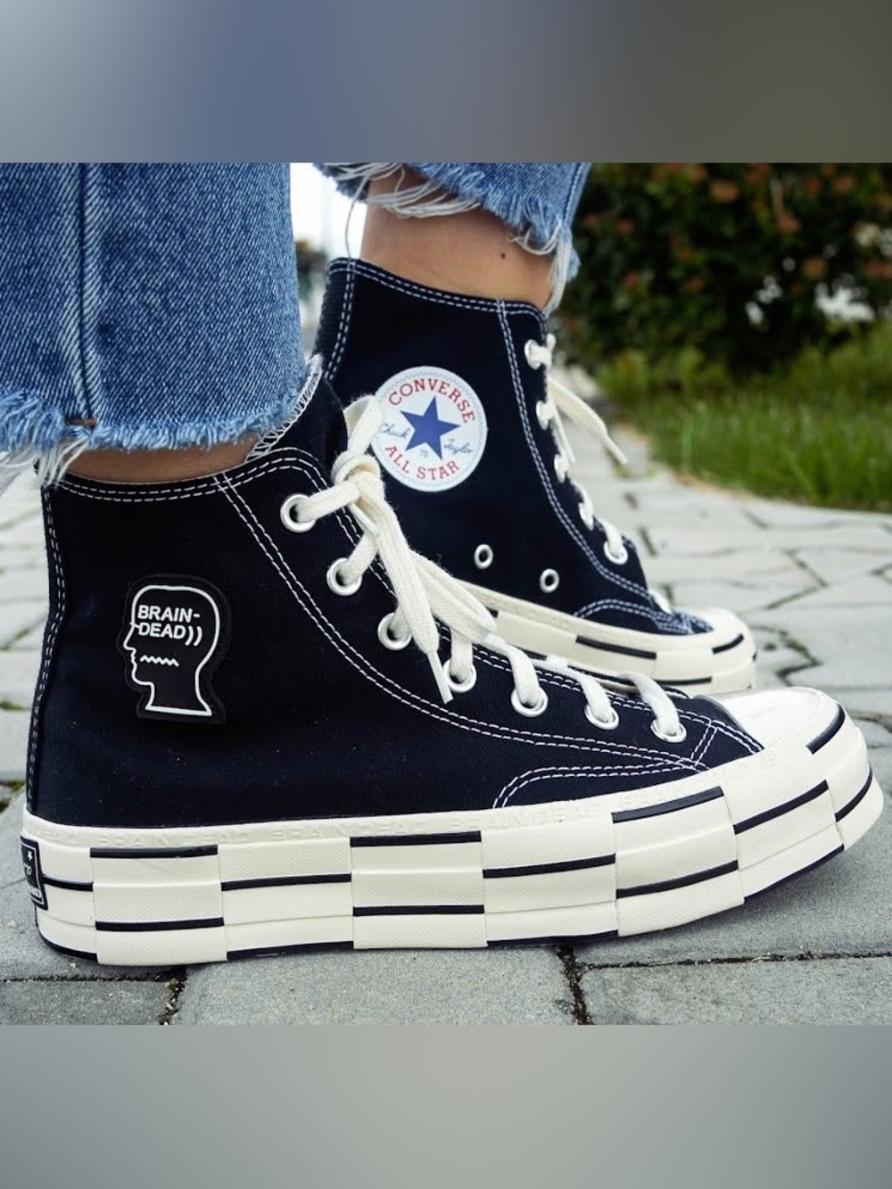 🆕{The Brain Dead x Converse} Chuck 70 High ‘Black’ Sneakers